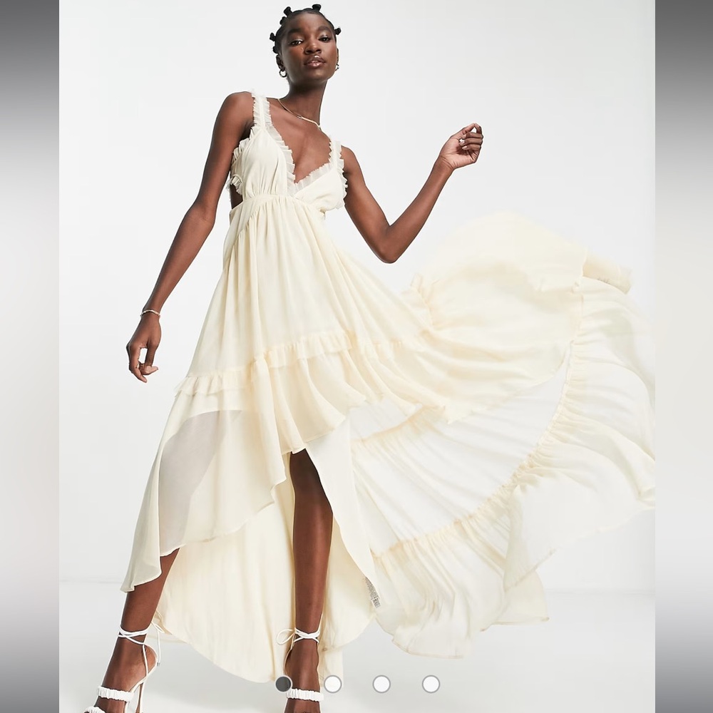 Asos waterfall drill with raw hem. Only worn once for photoshoot